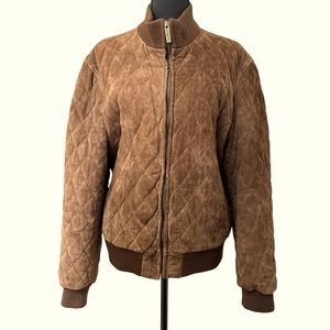 BURBERRY LONDON Unisex goat suede zip up jacket.Front pockets, size M made Italy